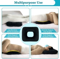 Coussin d'oreiller en forme de donuts, lit, coussin pour les fesses, en hémorroïque, pour soulager la chaise, chirurgie médicale, 1 pièce