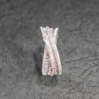 Bague double bande en argent sterling 925 de haute qualité GRA sertie de moissanite baguette glacée VVS couleur D, passe le testeur de diamant, pour femmes et hommes