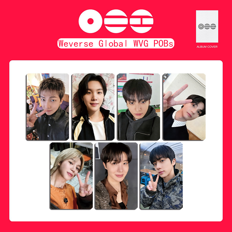 7Pcs/Set Kpop Taehyung Jimin Suga ARIRANG Album UMS WVS Ver Selfie