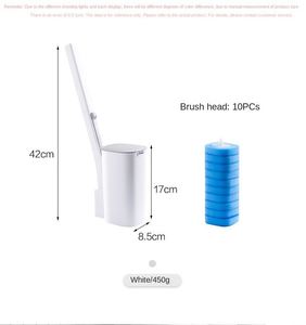 Disposable Plastic Toilet <b>Brush</b> with <b>Long</b> <b>Handle</b> and Strong Detergent No Dead Angle Toilet Cleaning Replacement <b>Brush</b> Head - Product Image 6