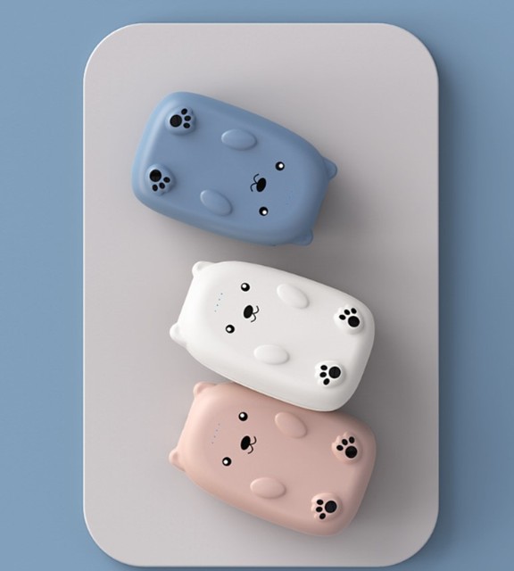 Promotion Gift Cute Cartoon Bear Series Built-in Cable Power Bank 10000mAh