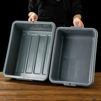 Cajas de asas de almacenamiento de alimentos de cocina moderna multifuncional comercial apilable PP inyección cantina Hotel bañera de lavado autobús