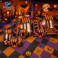 Parcours d'obstacles gonflable d'Halloween directement de l'usine, équipement de parc d'attractions commercial pour aire de jeux