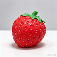 Jouet anti-stress Squeeeze Strawberry Squeeze Poke Squish, forme de fruit mignonne, doux à presser, sensoriel, vente en gros
