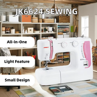 JUKKY Vente en gros Portable JK6624 Mini machine à coudre électrique domestique multifonction Machine à coudre domestique pour vêtements d'enfants