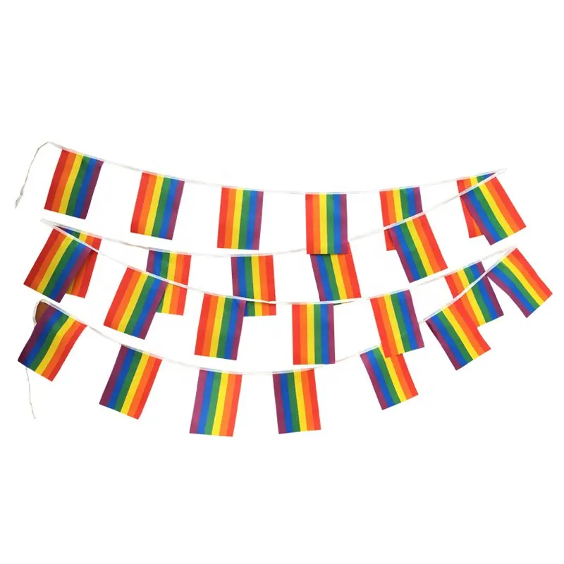 Дешевые, оптом, в наличии, 20*28 см, декоративные подвесные ЛГБТ-флаги, радужные флажки для геев