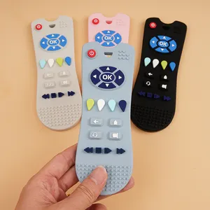 Produsen Food Grade pad pengendali permainan menangani Tv pengendali jarak jauh bentuk hewan mainan Teether bayi untuk bayi