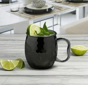 Taza de mula de Moscú brillante negra de cobre de alta calidad para utensilios de cocina decoración de boda y accesorios de Bar al por mayor precio minorista - Product Image 3