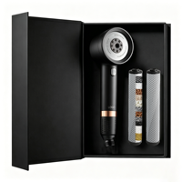 Pommeau de Douche Supermarché 4 Fonctions, Douchette à Main avec Filtre à Charbon Actif ACF pour Élimination du Chlore, Haute Pression, Économie d'Eau