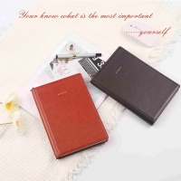 Carnet personnalisé A5 Agend Factory avec couverture en cuir PU, reliure rigide, 100 feuilles, 7 jours, 1 pièce/sac OPP, promotionnel, imprimé
