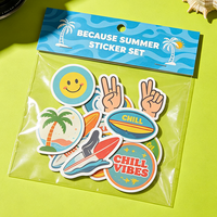 Etiquetas Adhesivas Promocionales con Logotipo de Empresa, Múltiples Diseños, Vinilo Decorativo de Dibujos Animados, Pegatinas Troqueladas, Paquete de Pegatinas para Bolsas OPP