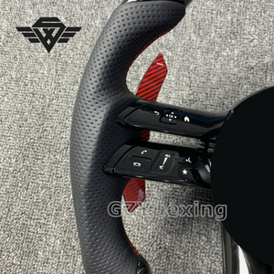 Adecuado para AMG <span class=keywords><strong>Mercedes</strong></span> Benz W204 W205 W167 W213 W222 W207 W212 C209 cinta de fibra de carbono personalizada luz LED volante de coche - Product Image 2