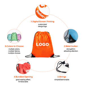 OEM High Quality Polyester Draw String Sports <strong>Backpack</strong> Gym Bag Waterproof Custom Logo Promotional Fitness <strong>Drawstring</strong> <strong>Backpacks</strong> - Product Image 4
