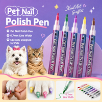 Marqueurs pour l'art des ongles des animaux de compagnie, 12 couleurs, stylo marqueur personnalisé, tube à pointe fine spécialisée, stylos pour l'art des ongles, stylo à peinture acrylique pour dessin au trait à la main