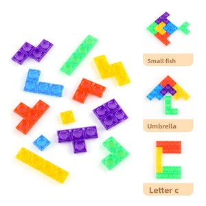 Jeu de construction polyvalent en plastique ABS de 40 pièces – Puzzle de blocs pour défi cérébral sur le bureau - Product Image 4