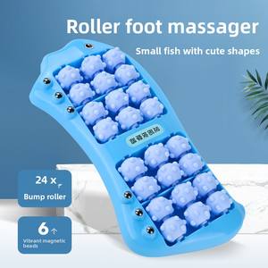 Pemijat kaki berbentuk ikan, rol manik-manik magnetik titik akupuntur untuk terapi kesehatan rumah dan relaksasi kaki - Product Image 5