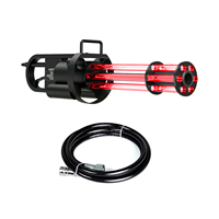 Pistolet à Canon Gatling LED CO2 Cryo Jet pour Fêtes et Clubs, en Aluminium, Télécommandé, Personnalisable, Portée de Tir 6-8M