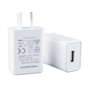 SAA RCM Certificated Australia AU Plug USB Charger 5V 1A Single Port USB Wall Charger Adapter