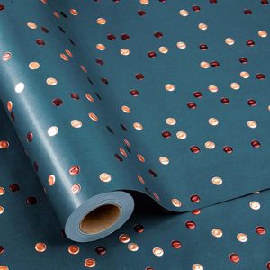 Rollo de Papel de Regalo Azul Marino Homeral Manly, 46.8 Pies Cuadrados, de una Sola Cara, Reciclable, para el Día del Padre, Cumpleaños, Manualidades - Product Image 1