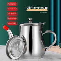 Wow Wadah Minyak Stainless Steel 201 Ons, Dispenser Minyak, Filter Lemak, Tangki Penyimpanan, Botol Bumbu Serbaguna, Sempurna untuk Penggunaan di Rumah