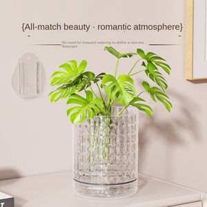 Maceta de Pared Autoabsorbente de <span class=keywords><strong>PET</strong></span> <span class=keywords><strong>con</strong></span> Sistema Hidropónico de Cultivo en Tierra para Oficina y Balcón, Diseño sin Perforaciones - Product Image 1