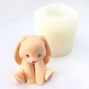 Chocolate With Stereo Rabbit Shape Sugar Lace Mould 3D Fondant Cake <b>Mold</b> <b>Resin</b> <b>Silicone</b> Cutedog OEM\ODM - Product Image 1