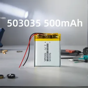 Литий-полимерный аккумулятор <span class=keywords><strong>3.7V</strong></span> <span class=keywords><strong>500mAh</strong></span>, перезаряжаемый <span class=keywords><strong>Li</strong></span>-<span class=keywords><strong>Po</strong></span> аккумулятор для умных часов, наушников, игрушек 503035 503040 503048 503759 523450 - Product Image 1