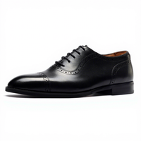 Chaussures Oxford Homme en Cuir Véritable Italien Faites à la Main Marron Noir Habillées Formelles à Bout Pointu à Lacets Antidérapantes – Grande Vente