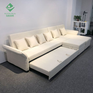 Canapé-lit sectionnel en velours <span class=keywords><strong>beige</strong></span> de grande taille personnalisé Canapé-lit modulable <span class=keywords><strong>convertible</strong></span> - Product Image 3