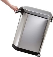 Conteneur de stockage pour aliments pour animaux, nourriture pour chats et graines pour oiseaux, couvercle hermétique sans BPA, bac à nourriture pour animaux en acier inoxydable brossé