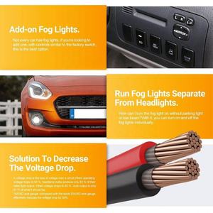 مجموعة أسلاك مصباح الضباب العالمي للسيارة - Product Image 4