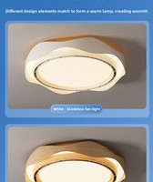 Ventilateur de plafond sans pales avec LED, lampe moderne avec télécommande, accessoires de décoration pour chambre à coucher