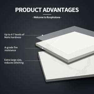 Paneles de Pared de Piedra Artificial RUNPIN, Losas Grandes de Cuarzo Blanco Pulido, Encimeras de Cuarzo Modernas para Cocina, Losas de Ladrillo - Product Image 2