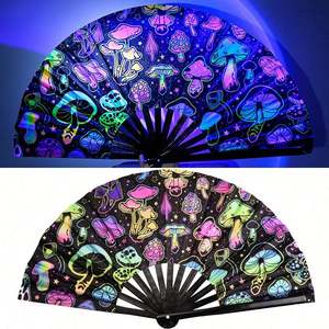 Custom Stock 33CM 13inch Folding Fan Vintage Plastic Folding Hand Fan Craft Folding Fan for Halloween Party Wedding Dancing - Product Image 5