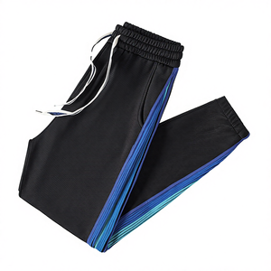 Pantalons de sport en toile respirante de haute qualité, taille mi-haute, style hip-hop, teinture unie, avec service OEM, style décontracté pour le travail - Product Image 3