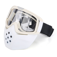 Masque de motocross OEM avec protection UV400, anti-buée, sangles en silicone, design à bordure complète bleu/orange, compatible avec les casques de moto