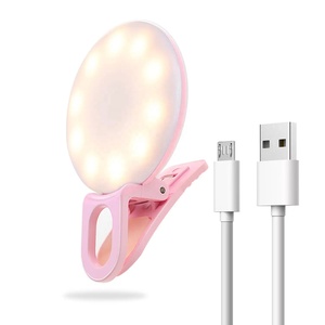 Luz LED de Relleno para Transmisión <span class=keywords><strong>en</strong></span> Vivo con 3 Modos de Atenuación, Anillo de Luz Recargable para Selfies para Teléfonos Móviles - Product Image 1