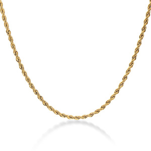 Collar de Cadena Trenzada de Oro de 18K, 2mm 60cm, Acero Inoxidable, Joyería de Moda para Uso Diario, Regalo para Mujer - Product Image 5
