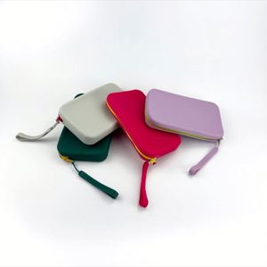 Fashionable Large Capacity Candy Soft Handle Zipper Waterproof <b>Makeup</b> <b>Brush</b> Pouch Travel Portable Stylish Cosmetic Storage <b>Case</b> - Product Image 2