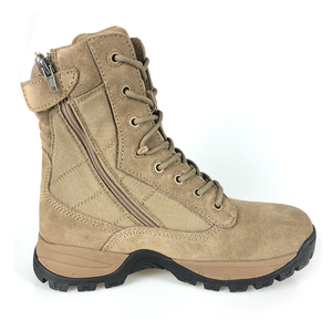 Bottes de désert DFS8 personnalisées en daim de vache vert gris et marron désert - Product Image 5