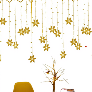Guirlandes lumineuses LED flocon de neige 3000K, indice de protection IP44, pour intérieur/extérieur, 4x0,6M, pour mariage, fêtes, décoration - Product Image 4