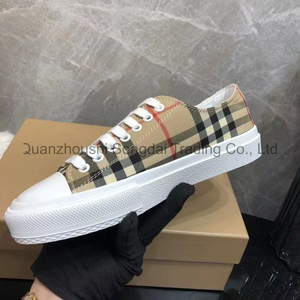 TOP Quality Classic Customized LOGO Sneaker genuine leather platform Shoes walking Skateboard Walking style shoes check man - Product Image 5