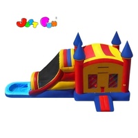 Château plein d'entrain gonflable de videur de Playhouse gonflable d'enfants avec la glissière humide ou sèche à vendre