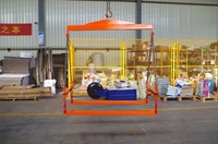 Faisceau de levage de palette Portable 2000KG outils de déplacement de palette élévateur de palette jaune sûr pour la remise des matériaux