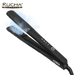 Custom Flat Iron 2 in 1 Portable Steam Pod Hair Straightener Professional Hair Straightener with Teeth