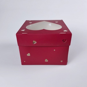 Sunshine Factory Supply 6/8/10/12/14 Inch Tall Cake <b>Box</b> with Window with Ivory Board 350/400 GSM - Product Image 4