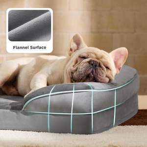 Orthopädisches Hundesofa aus <span class=keywords><strong>Memory</strong></span>-Schaum für große Hunde, superweiches, waschbares und wasserdichtes Haustierbett mit abnehmbarem Bezug und rutschfester Unterseite - Product Image 2