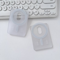 Portefeuille vertical coulissant pour 2 cartes, magnétique, en PC dépoli, accessoires de maintien pour iPhone, vente en gros