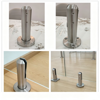 Poteau de fixation en verre en acier inoxydable moderne sur mesure pour clôture de piscine, garde-corps sans cadre pour balcon, escalier, terrasse, jardin, villa