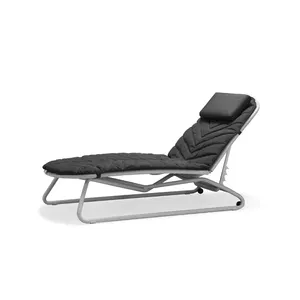 Europese Rotan Rieten Outdoor Luxe Moderne Huis Rotan Ligstoel Tuinmeubilair Chaise Ligstoel Set Voor Villa